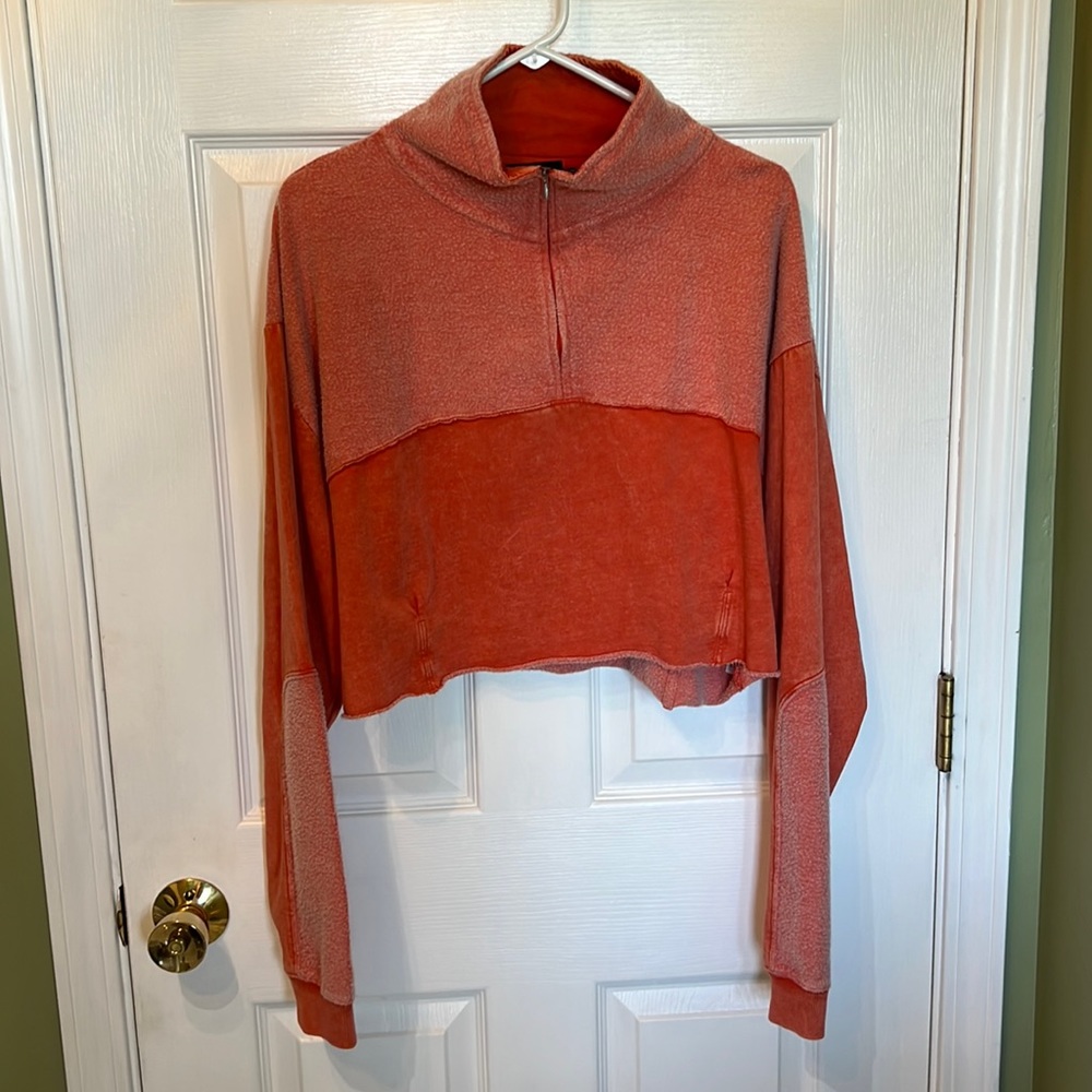 UO crop quarter zip- part of a set